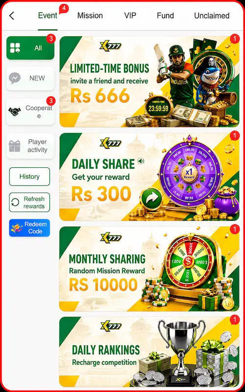XK777 Game Bonuses